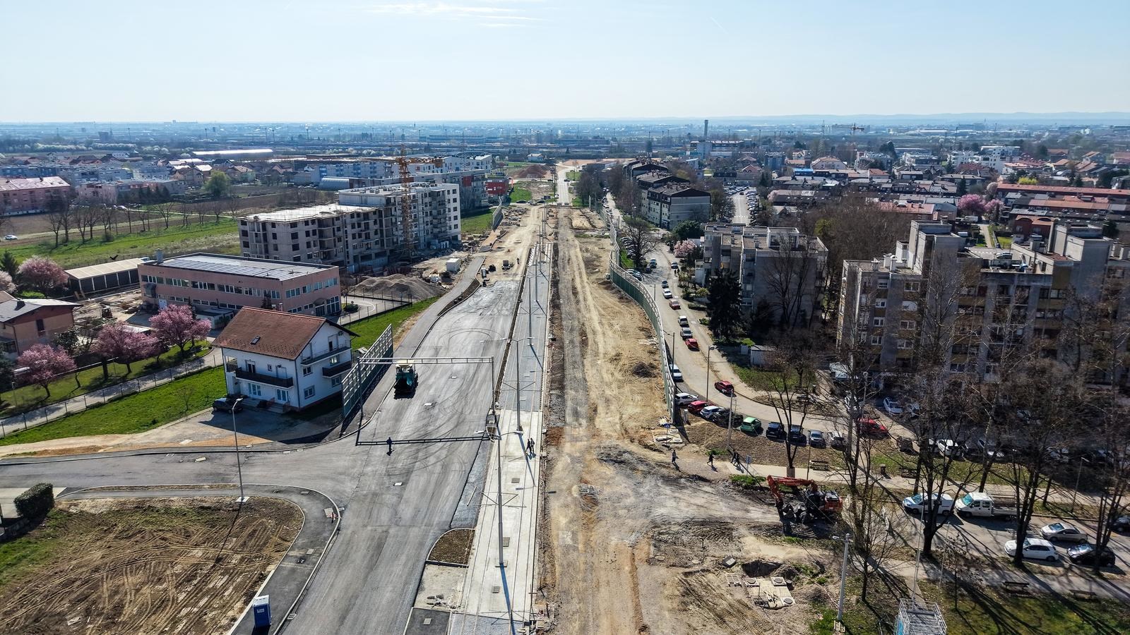FOTO Pogledajte kako iz zraka izgledaju radovi na novoj tramvajskoj pruzi u Zagrebu