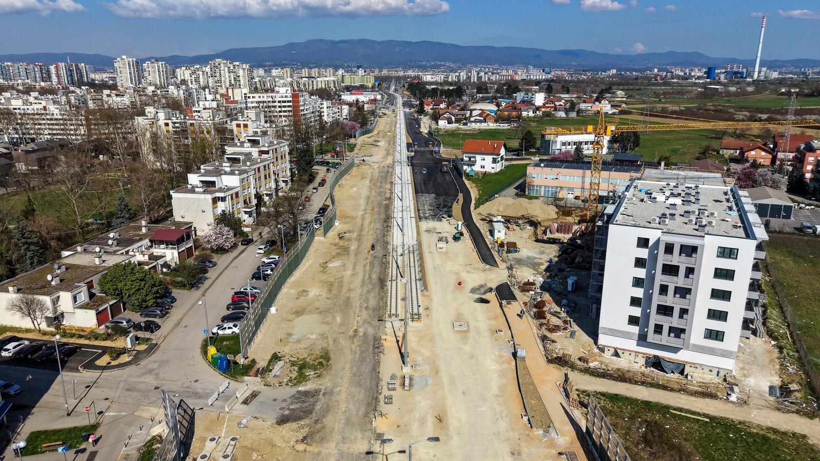 FOTO Pogledajte kako iz zraka izgledaju radovi na novoj tramvajskoj pruzi u Zagrebu