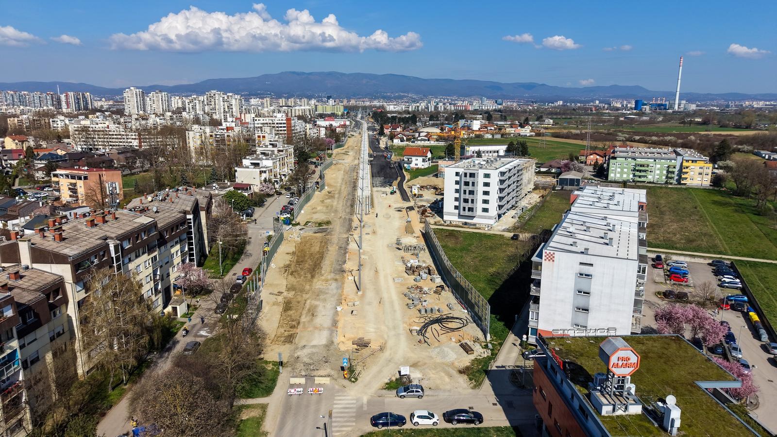 FOTO Pogledajte kako iz zraka izgledaju radovi na novoj tramvajskoj pruzi u Zagrebu