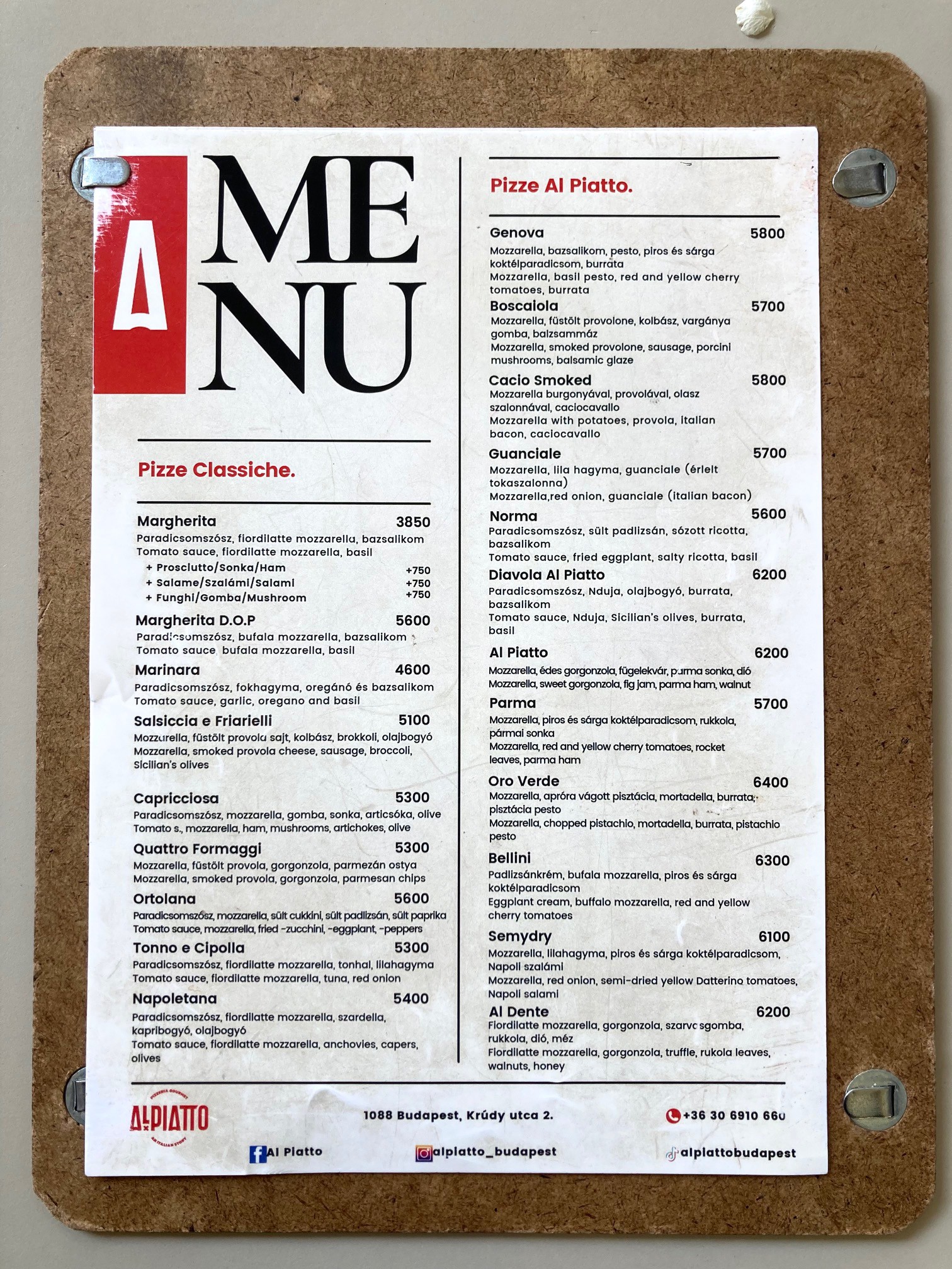 Pizzerija koju ću definitivno uvrstiti u Top 10 budimpeštanskih pizzerija