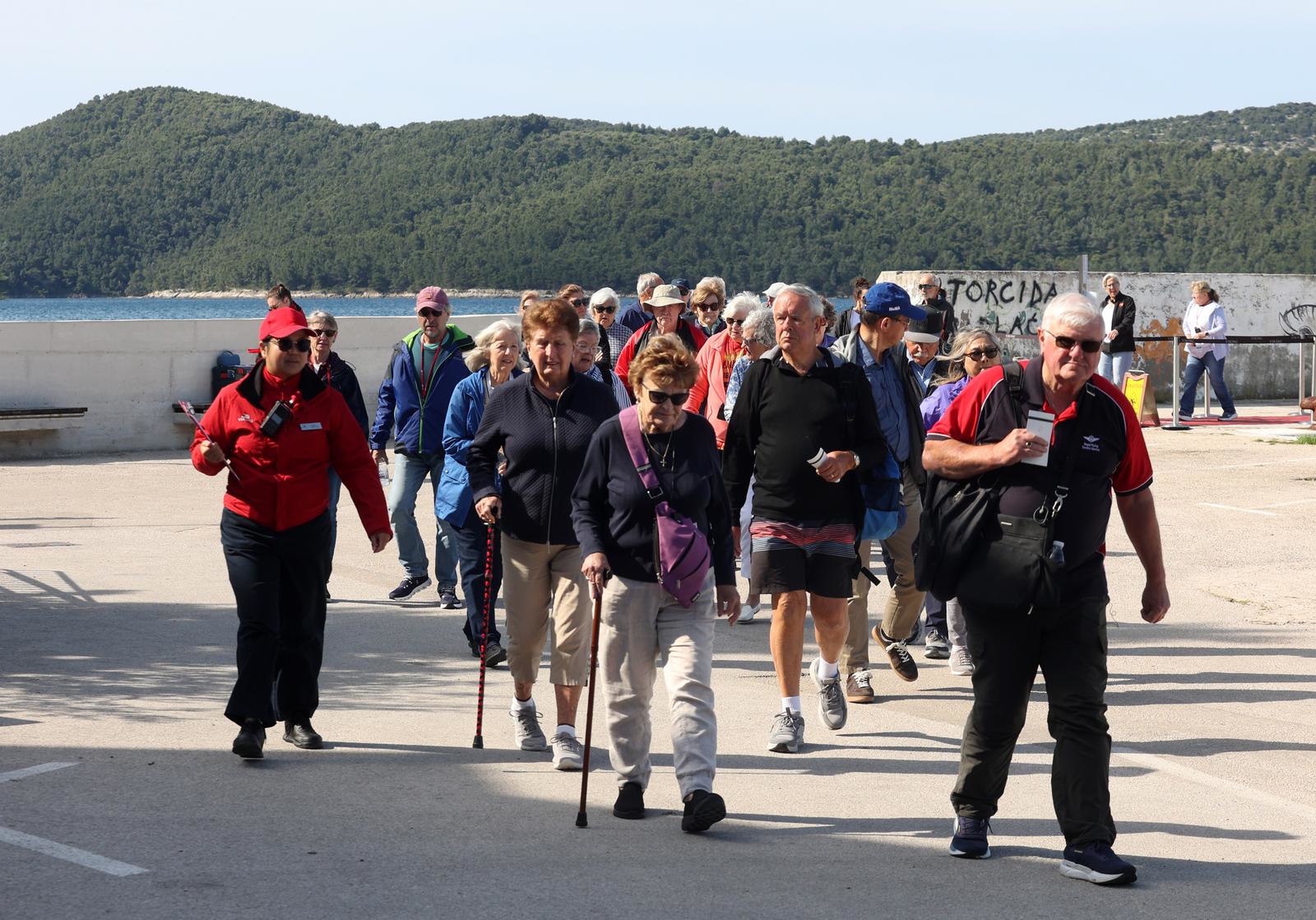 Luksuzni kruzer nije mogao pristati u Šibeniku. Putnike prevezli brodom pa busevima