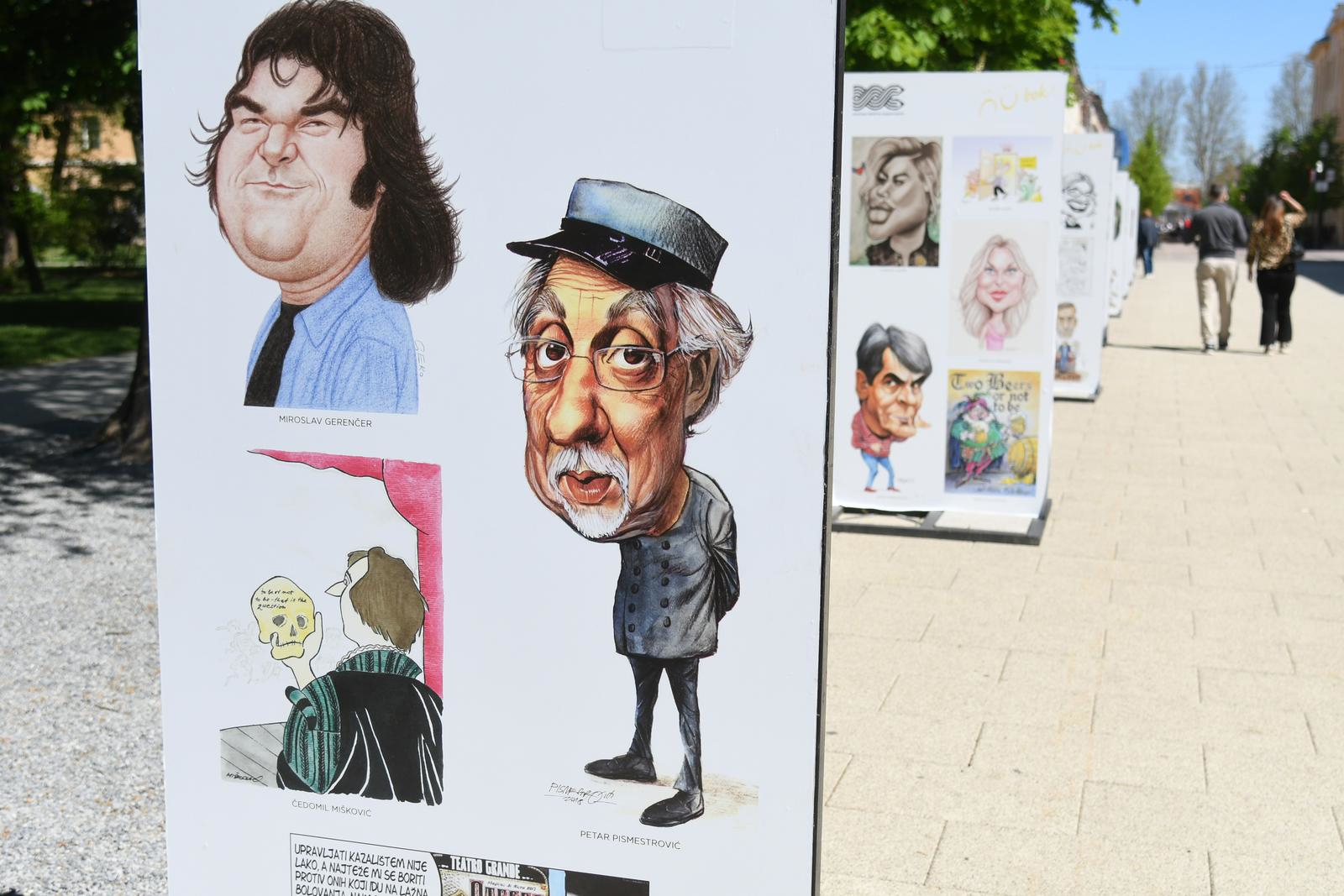 Karikature poznatih glumaca osvanule na bjelovarskom korzu uoči BOK festivala