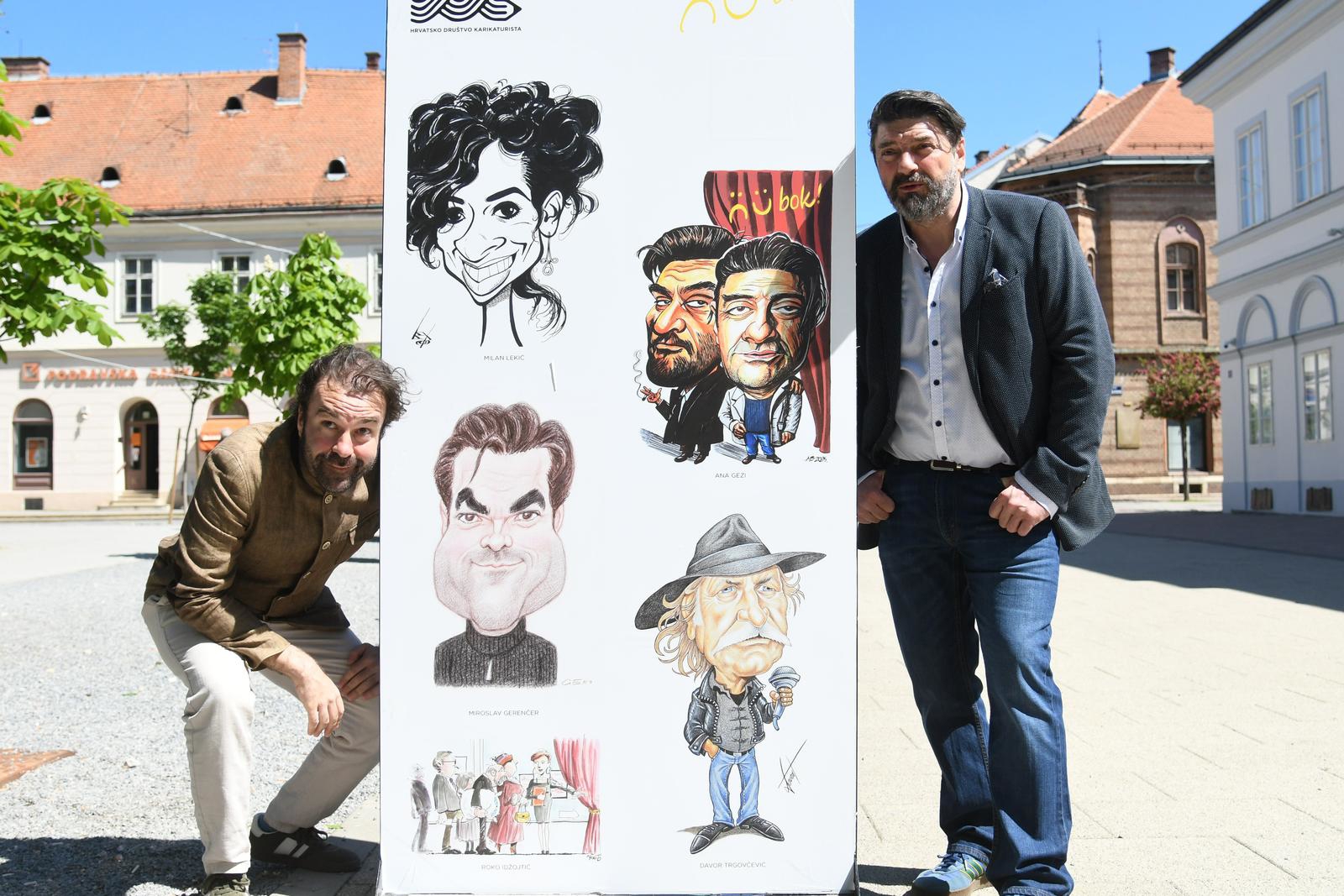 Karikature poznatih glumaca osvanule na bjelovarskom korzu uoči BOK festivala