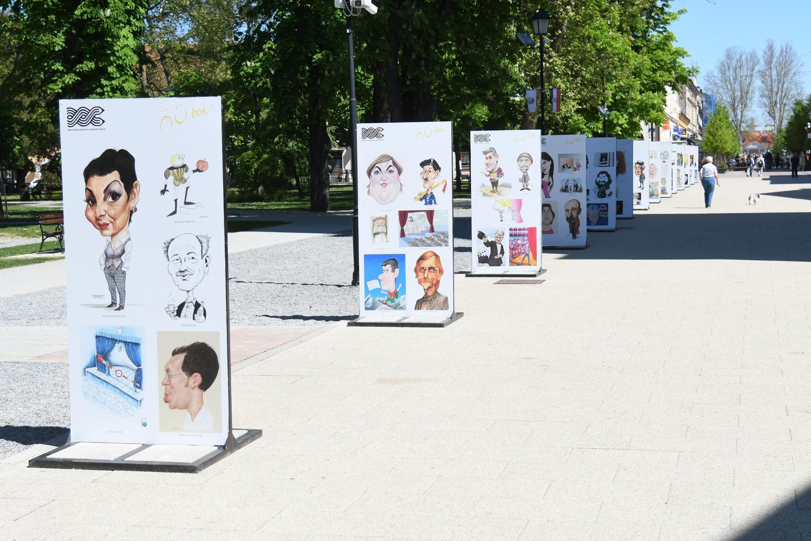 Karikature poznatih glumaca osvanule na bjelovarskom korzu uoči BOK festivala