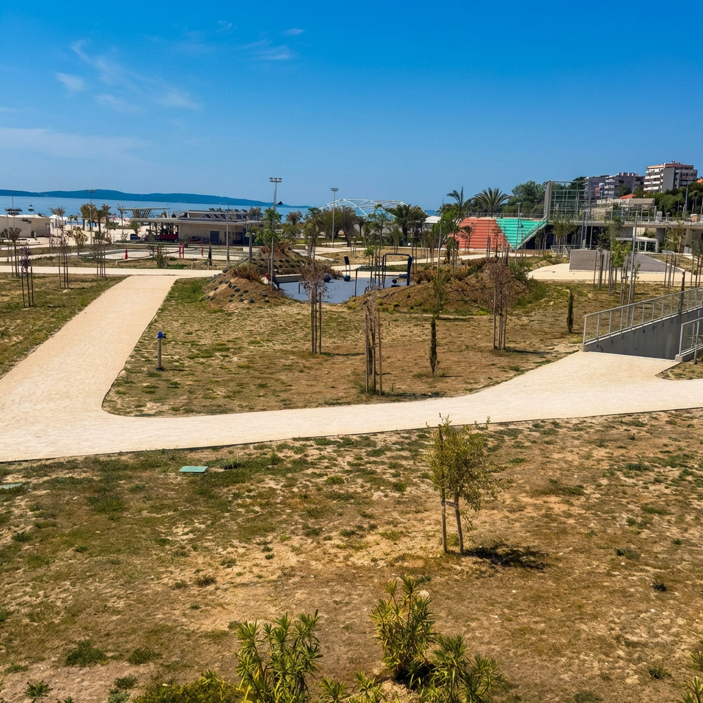 Žnjan je trebao biti zelena oaza. Danas su zelene površine zapuštene, a beton popucao