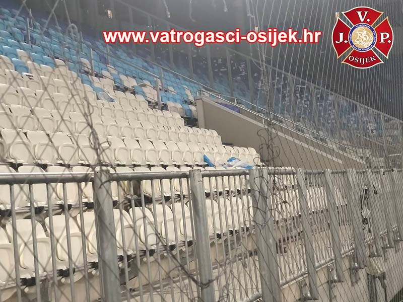 Pogledajte što su navijači uništili na Opus Areni tijekom finala Kupa