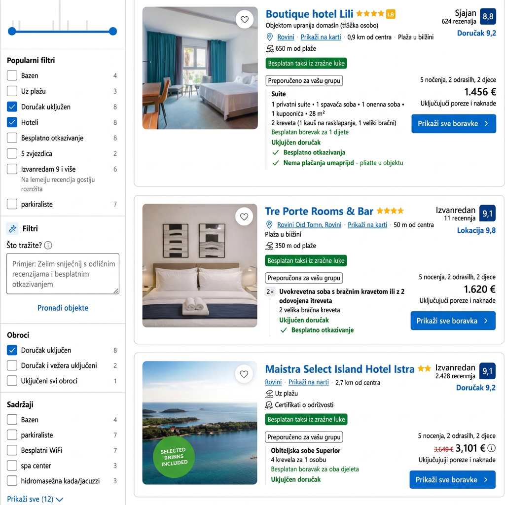 Koliko košta ljetovanje u apartmanu, a koliko u hotelu?
