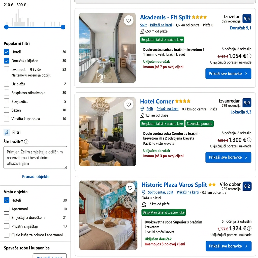 Koliko košta ljetovanje u apartmanu, a koliko u hotelu?