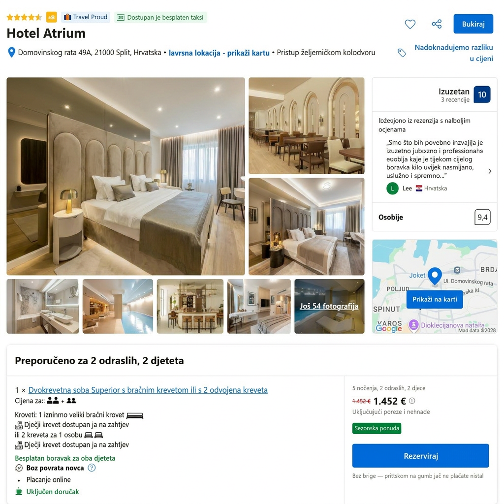 Koliko košta ljetovanje u apartmanu, a koliko u hotelu?