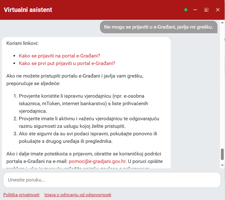 Središnji državni portal dobio AI asistenta, testirali smo ga