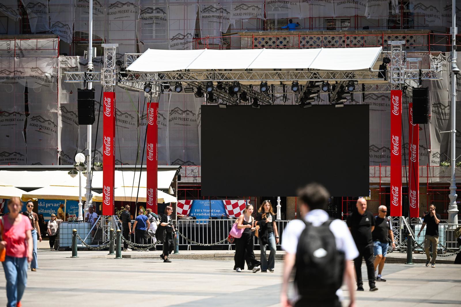 FOTO U Zagrebu je sve spremno za prijenos utakmice Hrvatske i Engleske