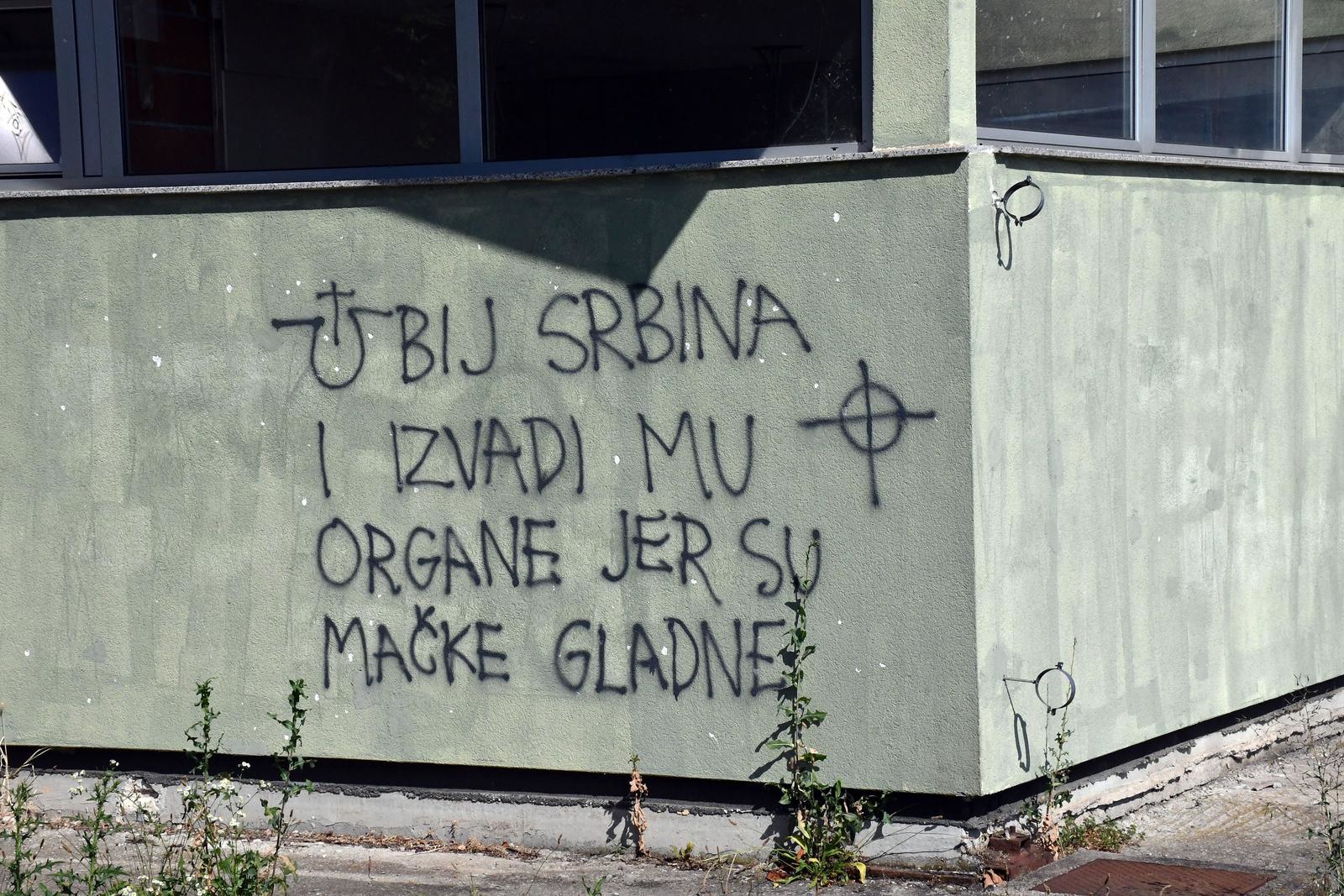 FOTO U Slavonskom Brodu osvanuo grafit mržnje protiv Srba