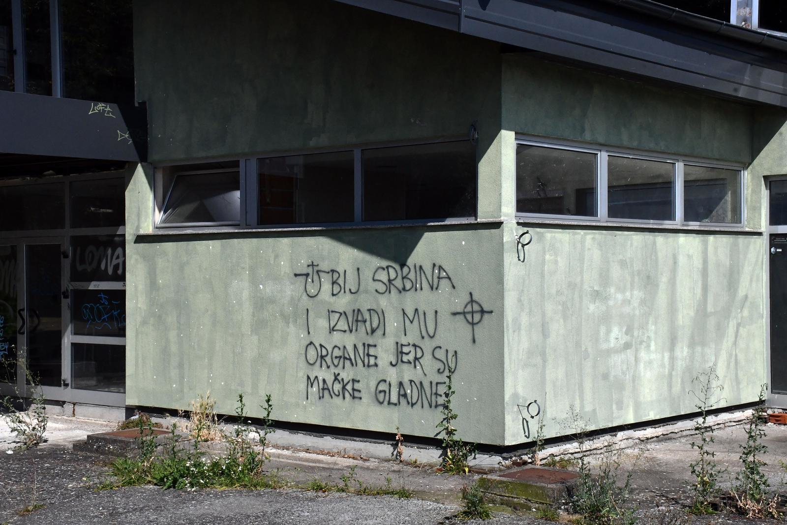 FOTO U Slavonskom Brodu osvanuo grafit mržnje protiv Srba