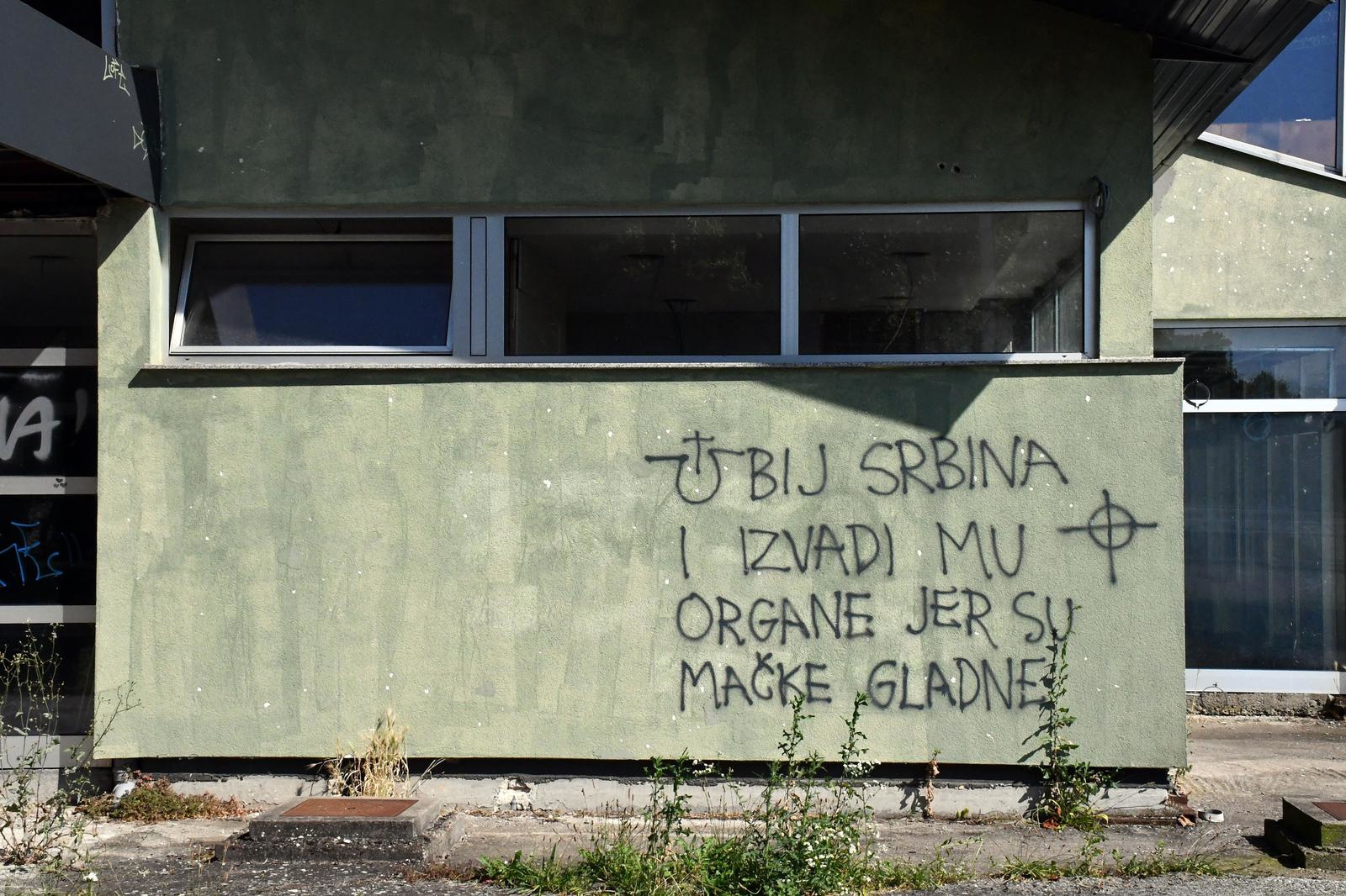 FOTO U Slavonskom Brodu osvanuo grafit mržnje protiv Srba