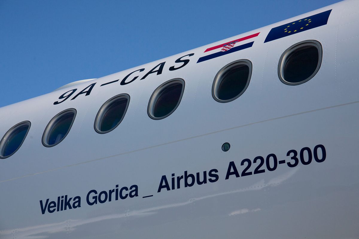 FOTO Deseti Airbus A220 stigao u flotu Croatia Airlinesa