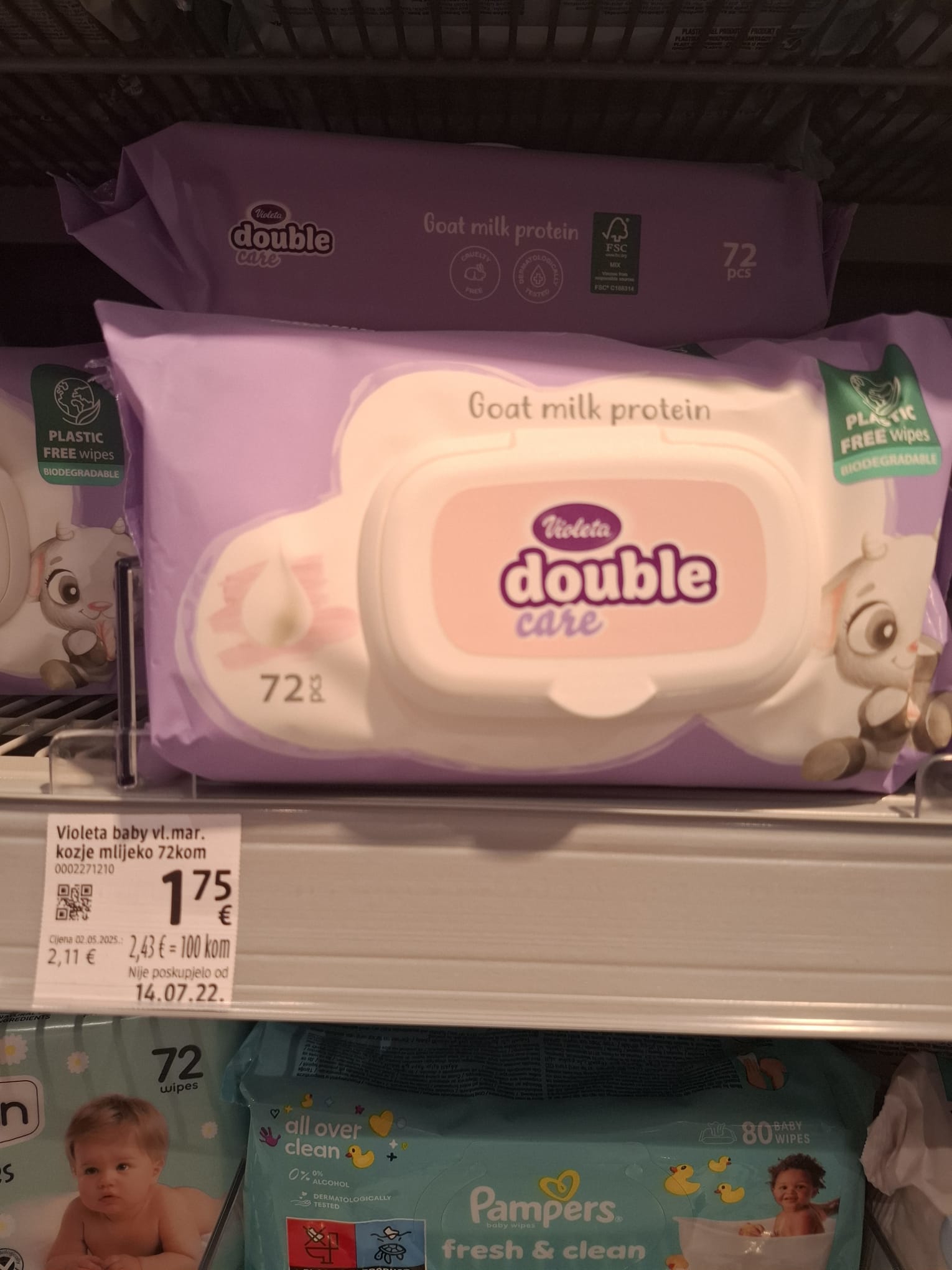 Violeta baby vl. maramice 72 kom. 1,75 eura ili 13,19 kn 