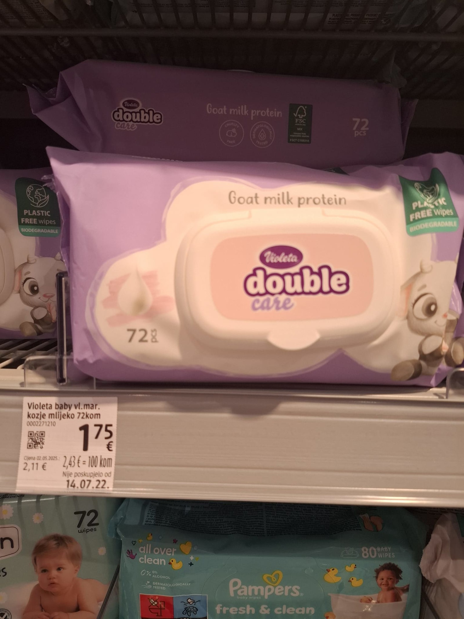 Violeta baby vl. maramice 72 kom. 1,75 eura ili 13,19 kn 
