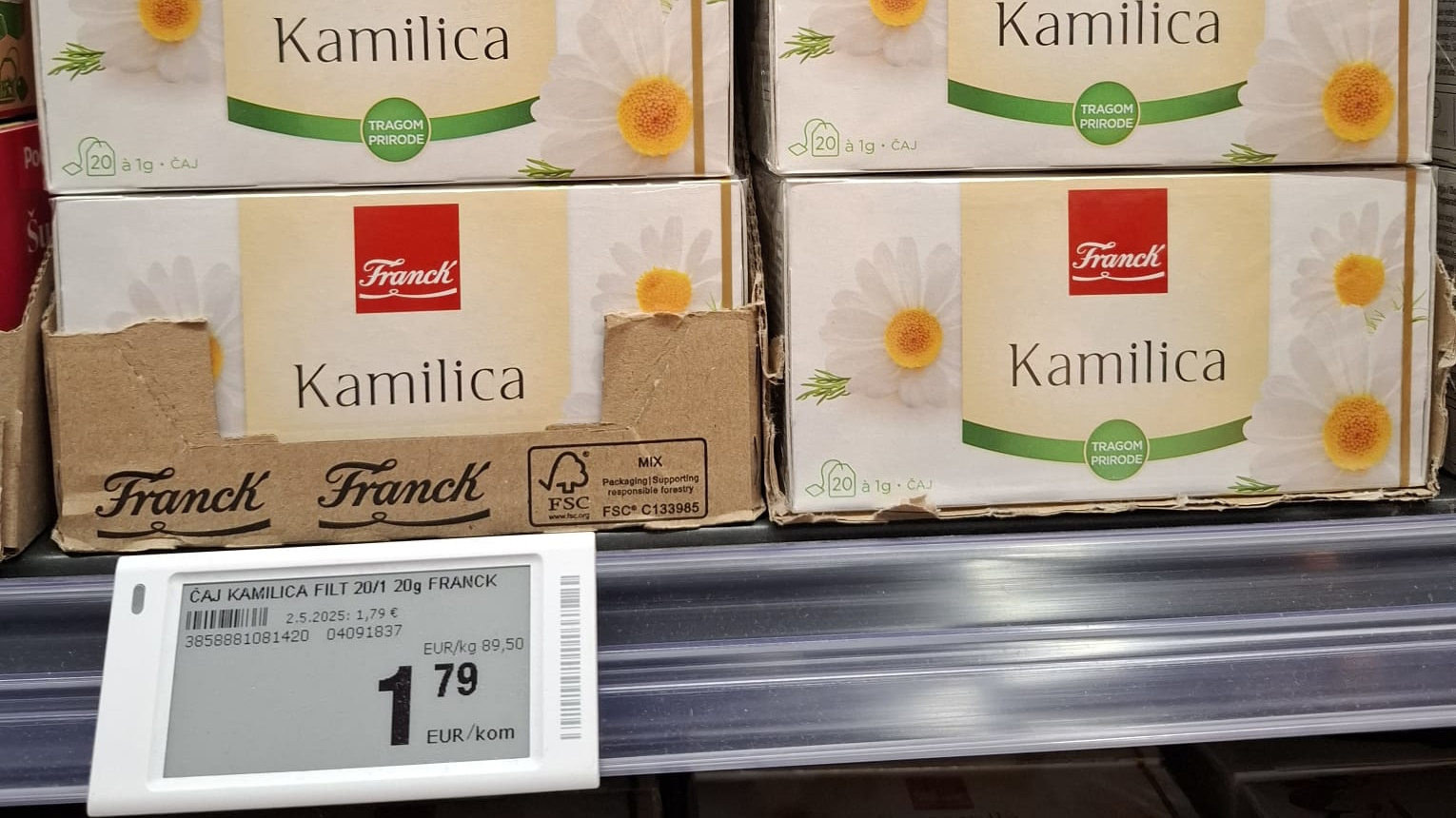 Franck čaj 1,79 eura ili 13,49 kn 