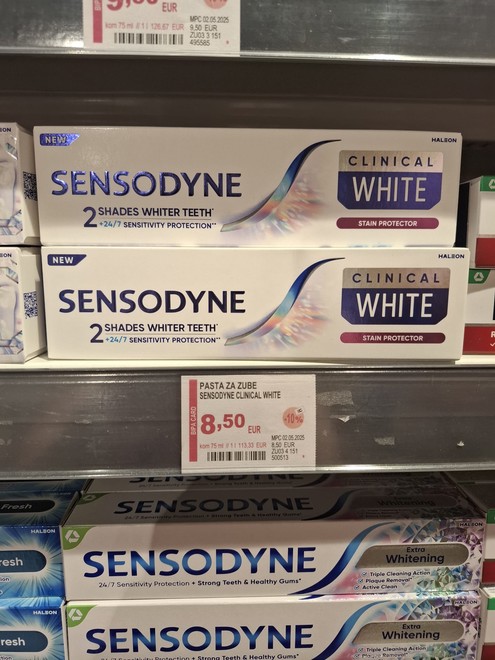Sensodyne pasta 8,50 eura (akcija) ili 64,04 kn
