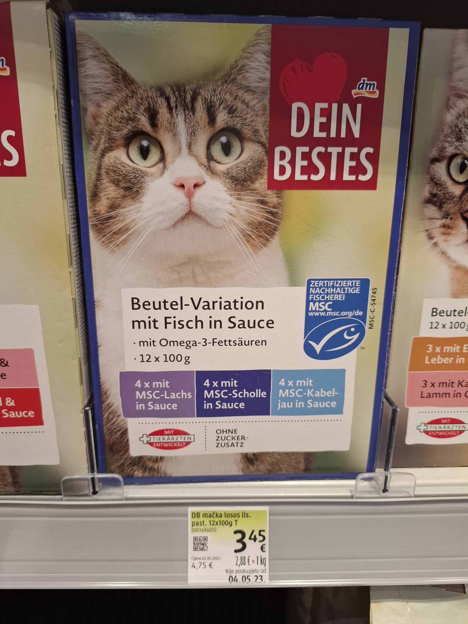 Dein Bestes hrana za mačke 12x100g 3,45 eura ili 25,99 kn