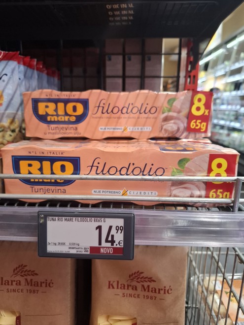 Rio Mare 8x pack 14,99 eura ili 112,94 kn