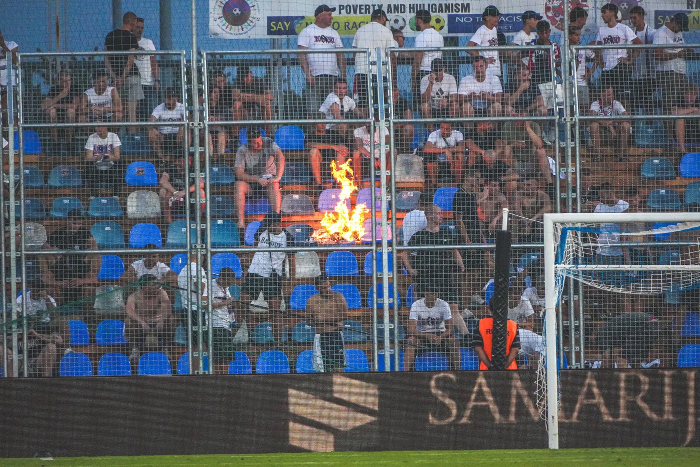 FOTO Ovako izgleda tribina koju je Torcida zapalila u Varaždinu