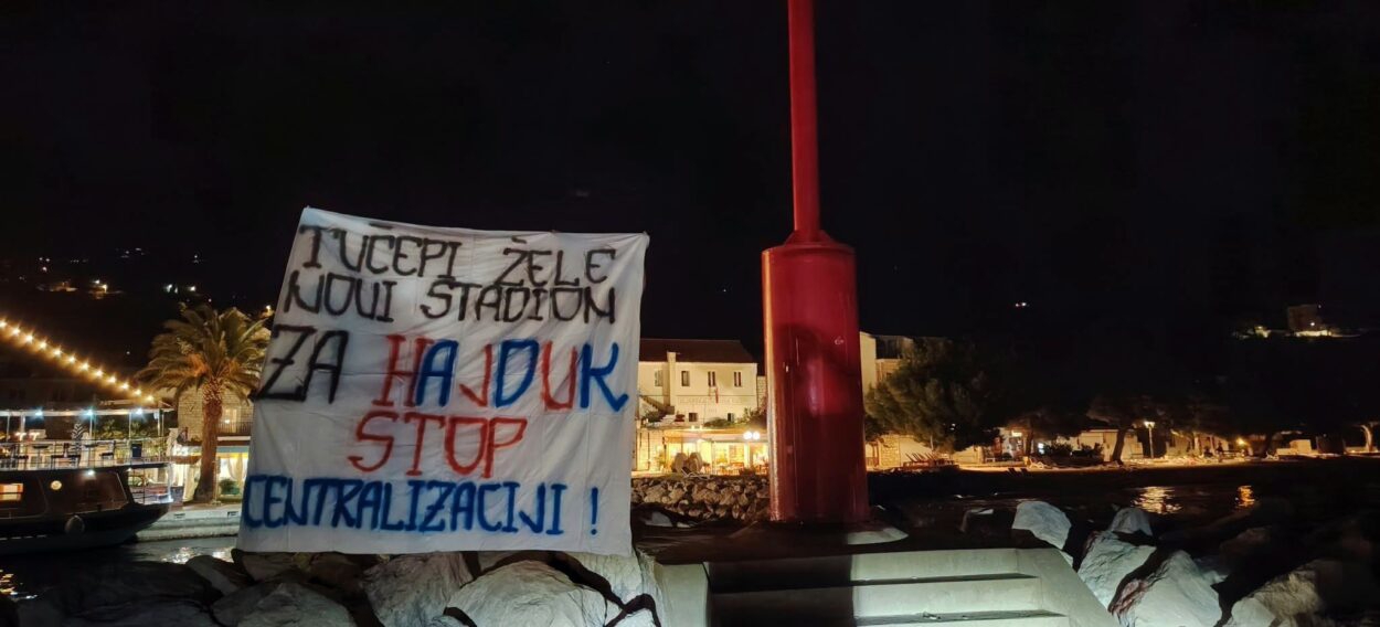FOTO Akcija navijača Hajduka širom Dalmacije. Imaju novu poruku Plenkoviću
