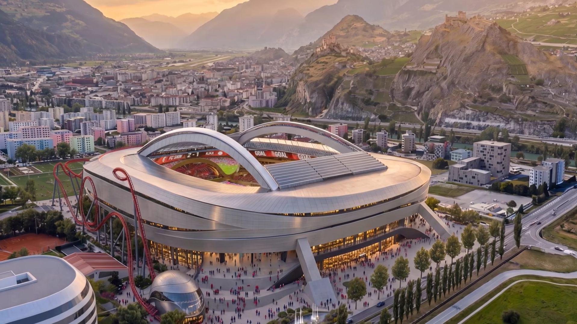 Je li ovo jedna od najluđih ideja za stadion? Imao bi vlak smrti i koštao 500 mil. €