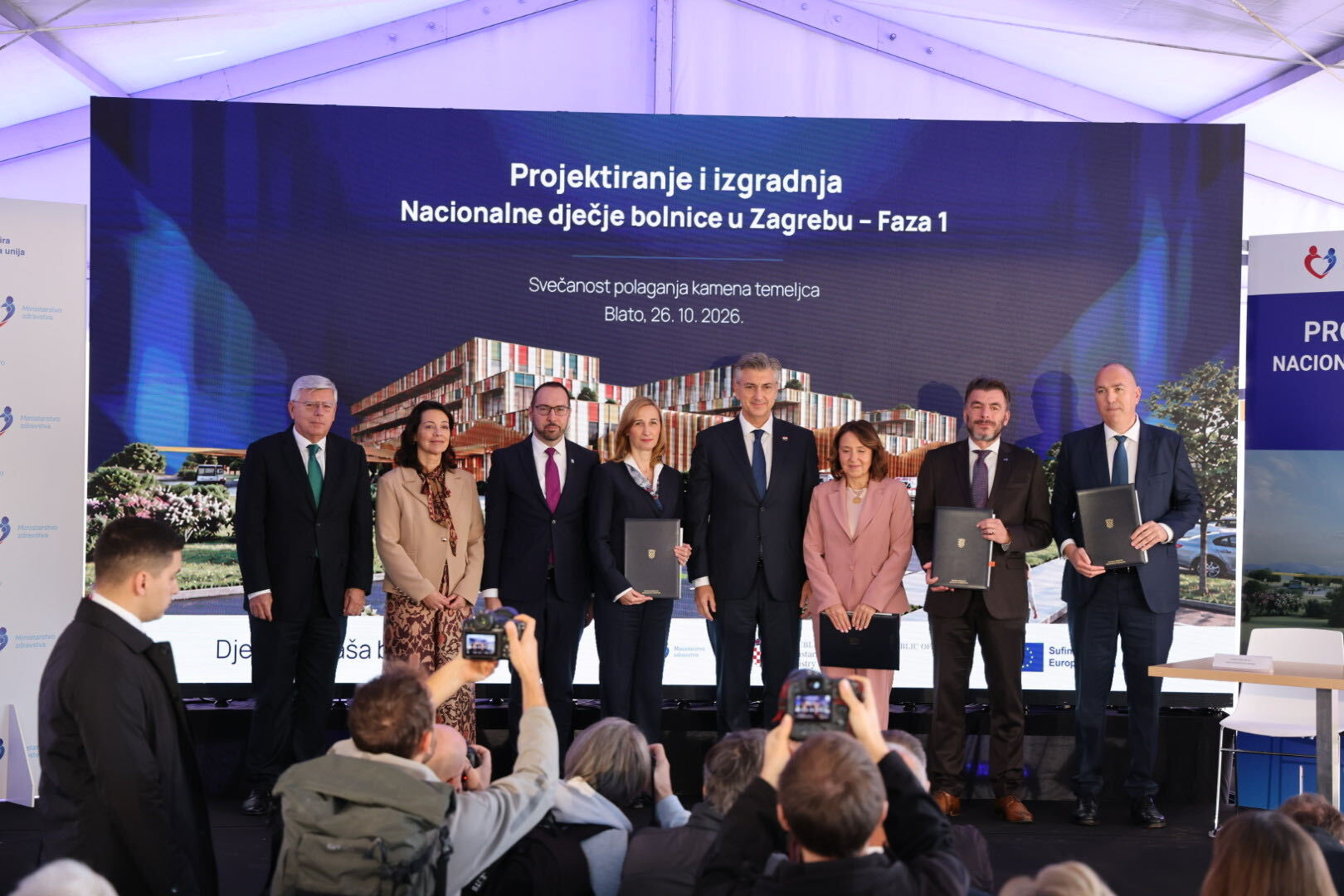 Položen kamen temeljac Nacionalne dječje bolnice u Blatu. Trebala bi biti gotova 2029.