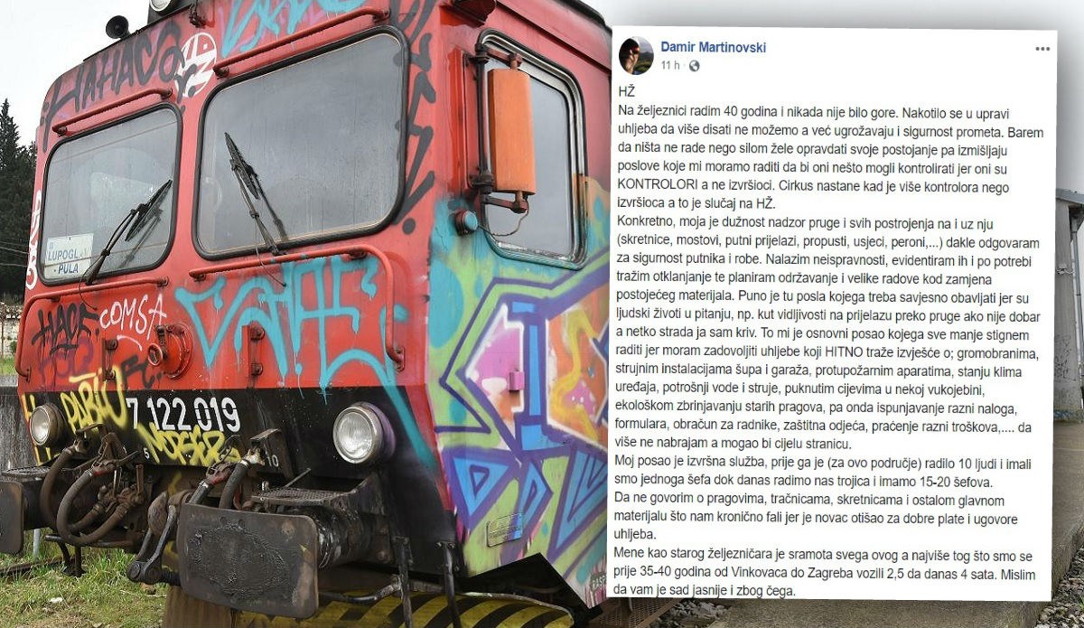 Radnik HŽ-a: Nakotilo se uhljeba da više ne možemo disati. Nikad nije bilo gore