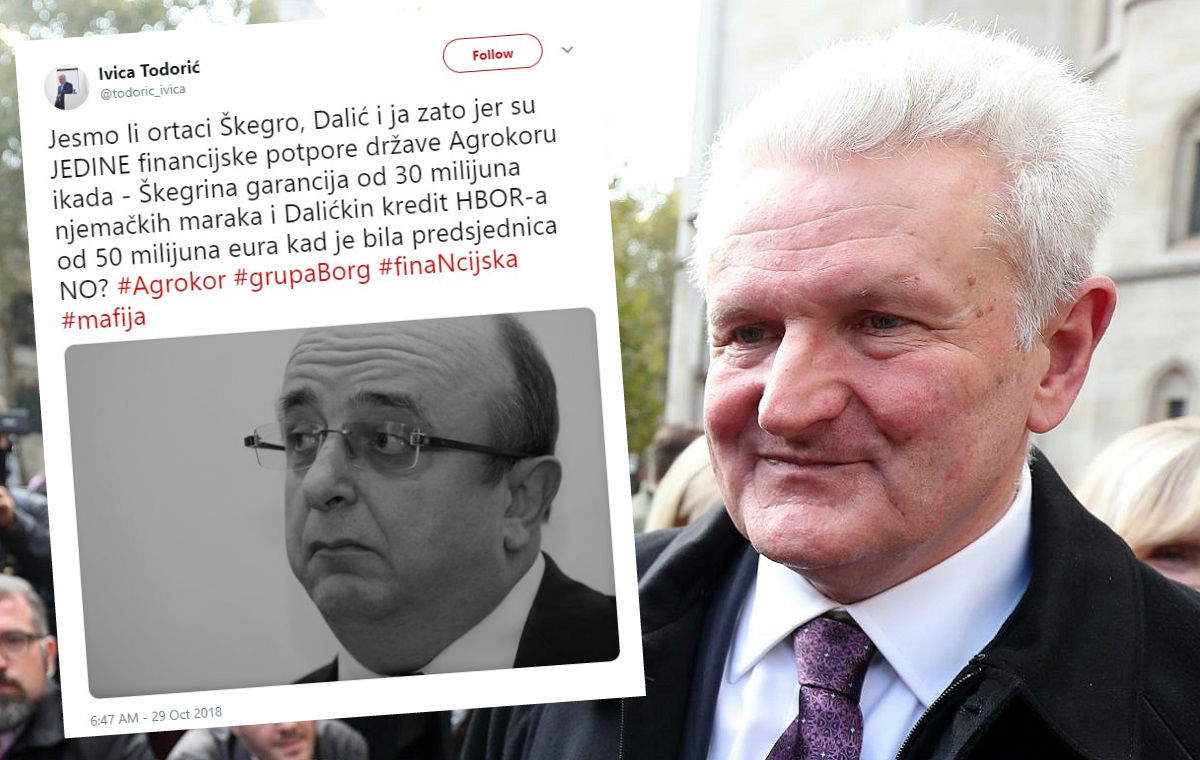 Neposredno prije promocije knjige Martine Dalić javio se Todorić