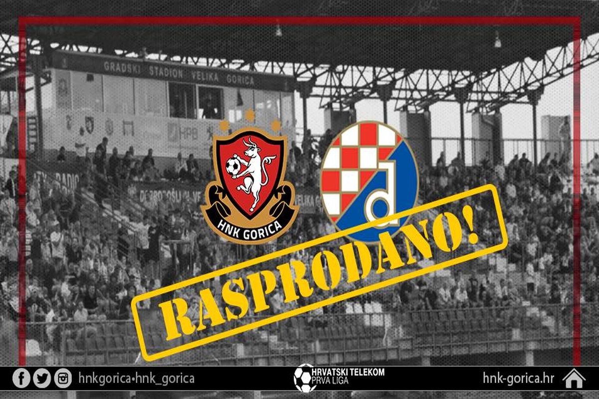 Gorica će gorjeti! Stadion rasprodan za dvoboj protiv Dinama