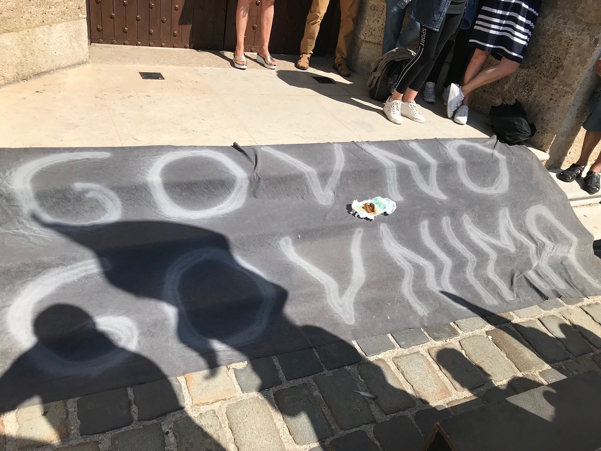 FOTO Prosvjednici ispred vlade donijeli govno