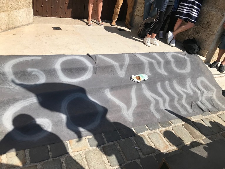 FOTO Prosvjednici ispred vlade donijeli govno