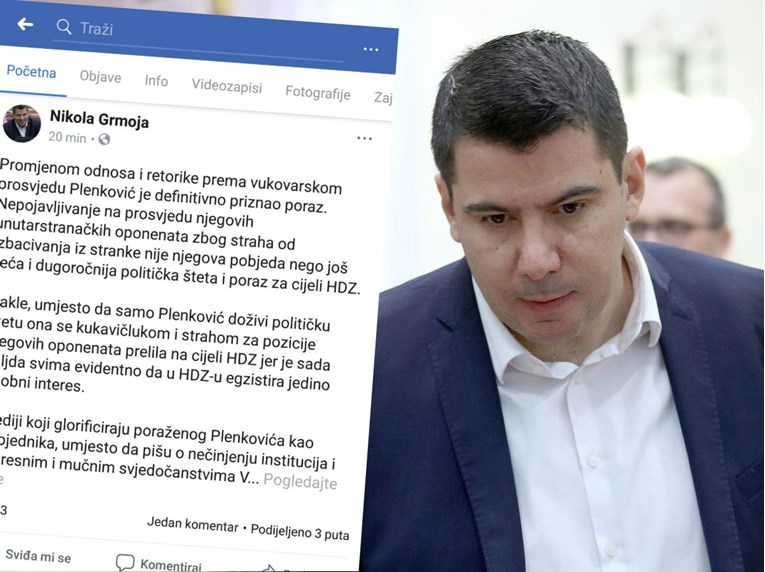 Grmoja: Plenković je definitivno priznao poraz