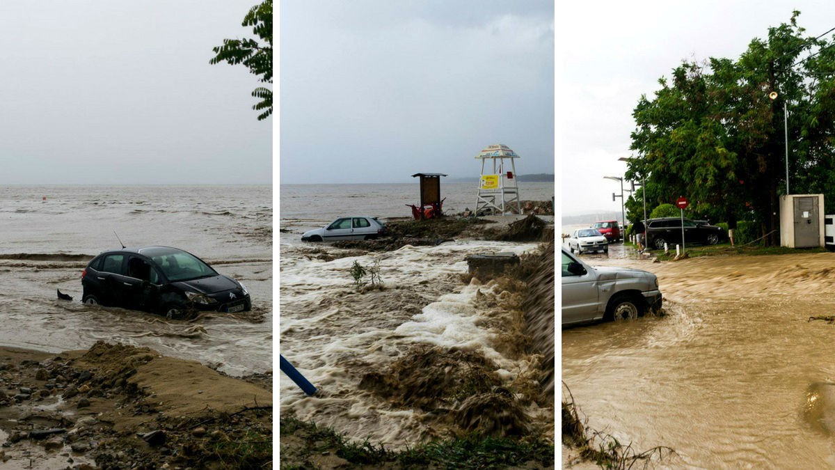 Velike poplave u Grčkoj, ceste i naselja pod vodom