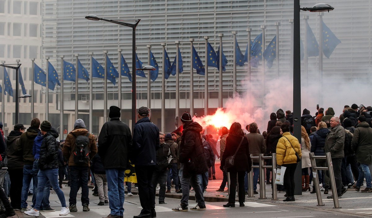 Na prosvjedu protiv Marakeškog sporazuma u Bruxellesu uhićeno 95 osoba