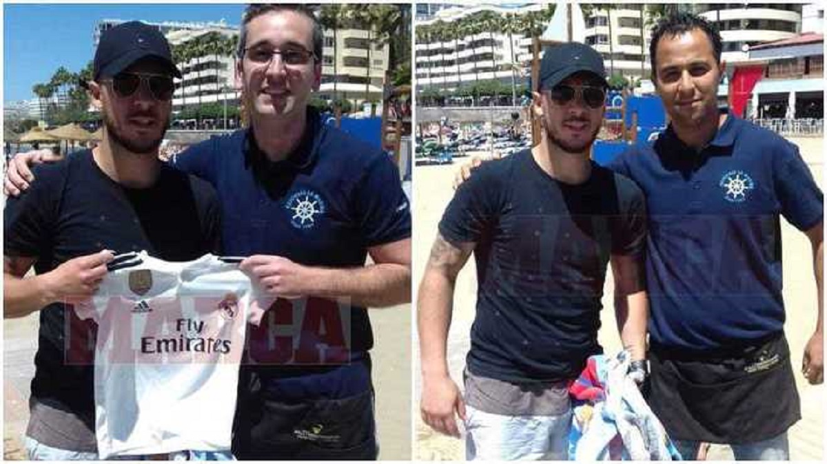 Hazard pozirao s Realovim dresom