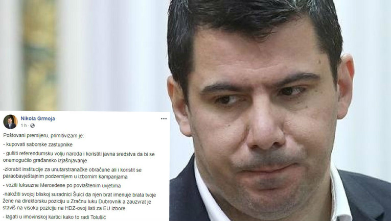 Grmoja odgovorio Plenkoviću: "Poštovani premijeru, primitivizam je..."