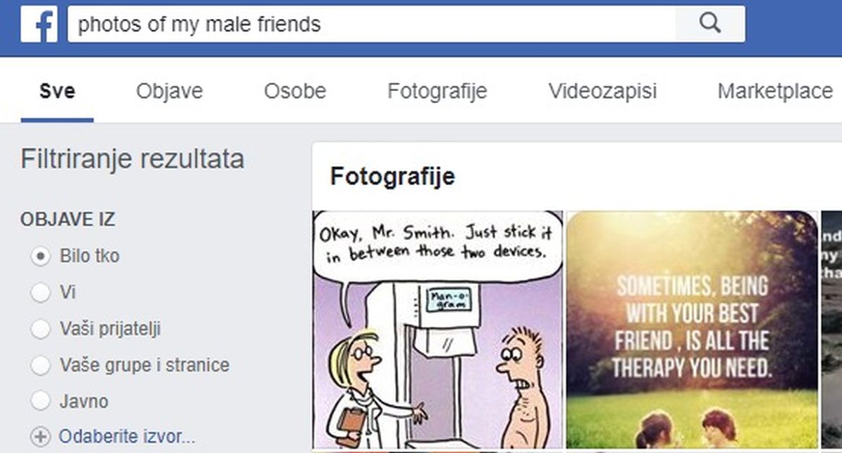 Na Facebooku možete pretraživati slike žena, ali ne i muškaraca