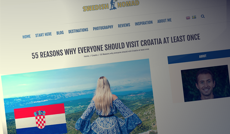 Švedski bloger nabrojao čak 55 razloga zašto posjetiti Hrvatsku bar jednom u životu