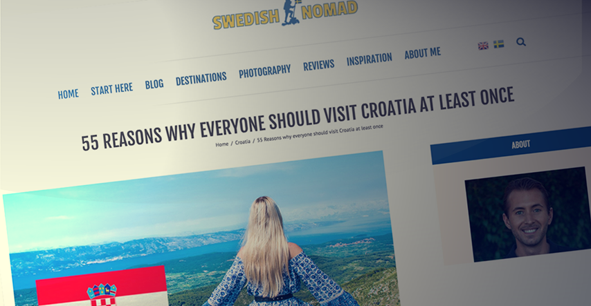 Švedski bloger nabrojao čak 55 razloga zašto posjetiti Hrvatsku bar jednom u životu