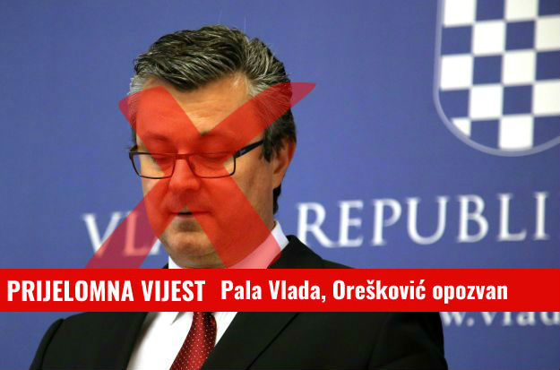 Pala Vlada! Sabor izglasao opoziv Oreškovića