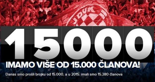 Impresivno: Hajduk već upisao 15 000 članova