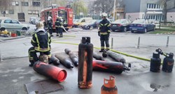 IZBJEGNUTA TRAGEDIJA Jučer se na Jarunu odvijala drama, vatrogasci vodom polijevali plinske boce