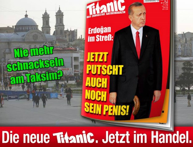 FOTO Njemački satirički magazin brutalno ismijao Erdogana slikom obješenog penisa
