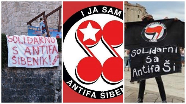Crvena Hrvatska solidarizirala se sa šibenskom Antifa: Nacisti, svratite u Šibenik ako imate muda