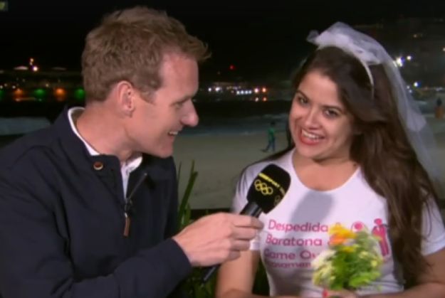 VIDEO Buduća mladenka uletjela u live prijenos s Olimpijskih igara i napravila totalni kaos