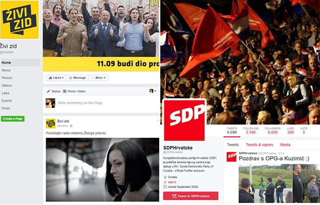 Predizborna kampanja na internetu: Živi zid najpopularniji na Facebooku, SDP na Twitteru