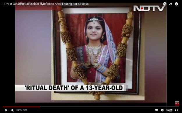 Nakon 68 dana religijskog posta u Indiji umrla 13-ogodišnja djevojčica